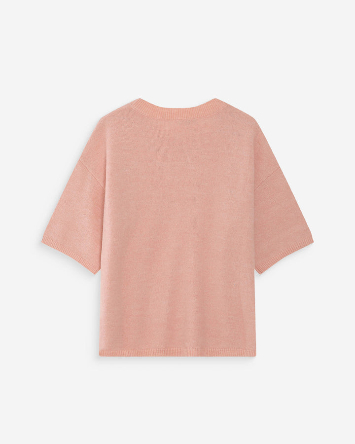 Jersey oversize de lana con cuello redondo peche Vamos