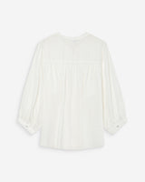 Blouse à manches ballons ivoire Vanille