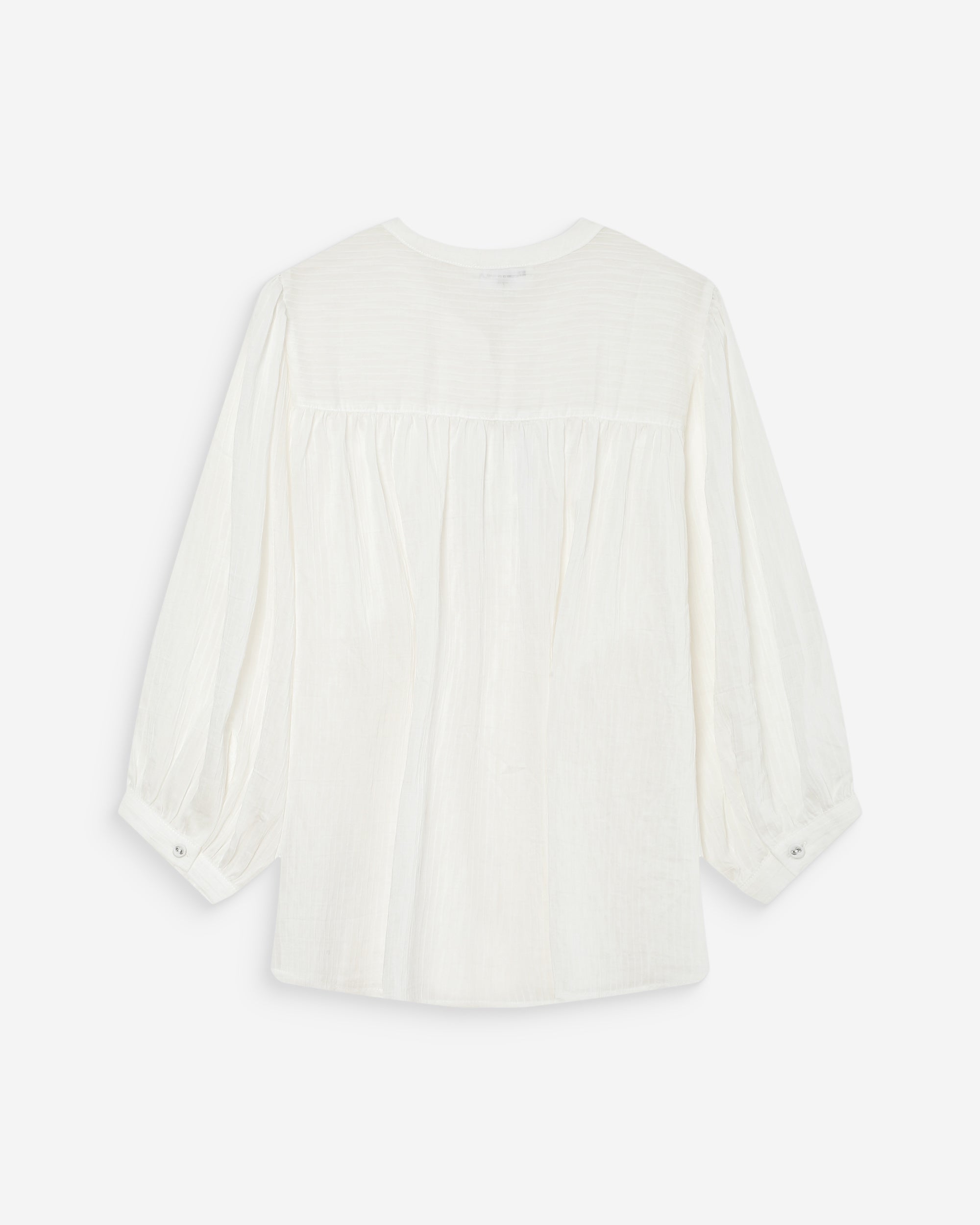 Blouse à manches ballons ivoire Vanille