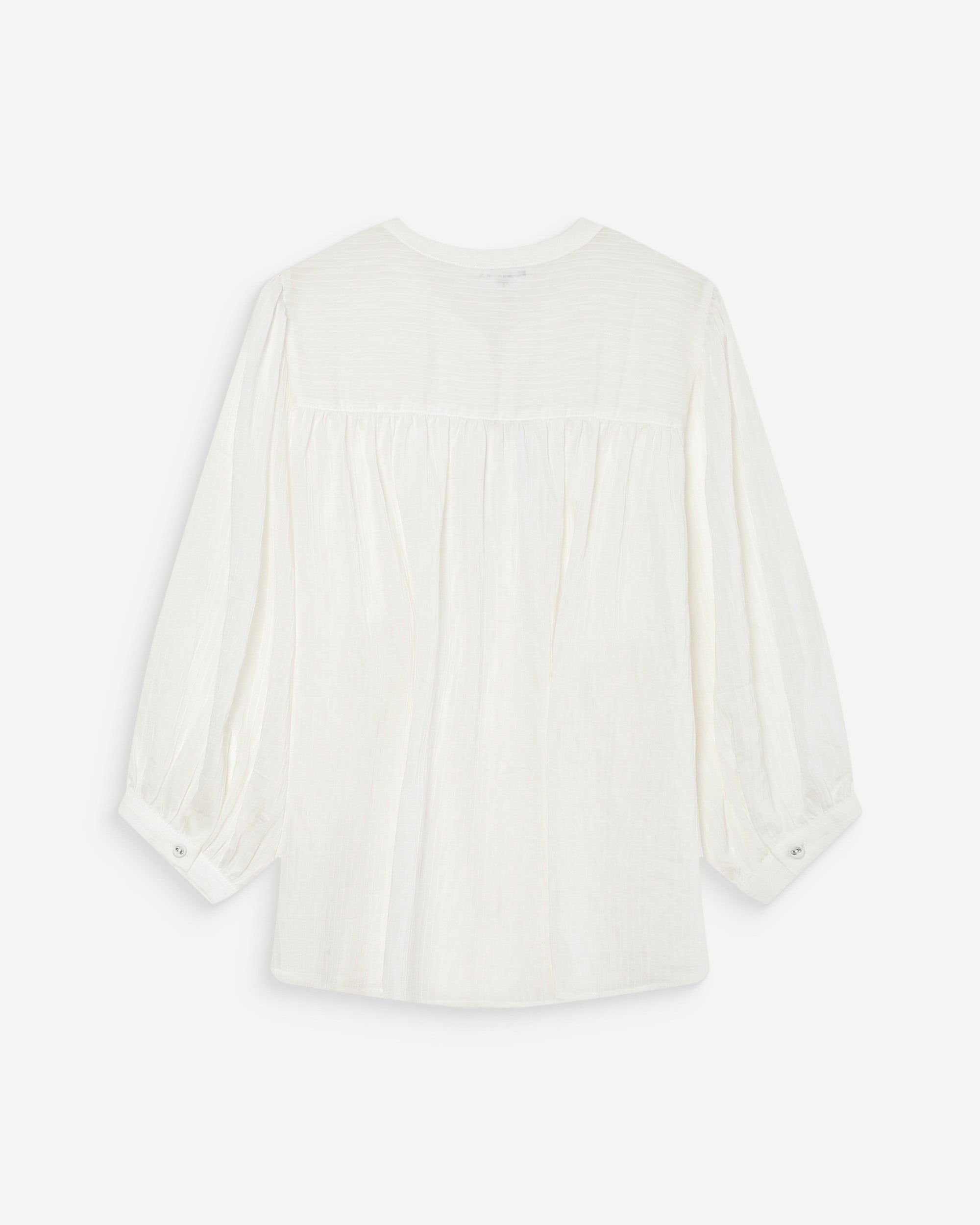 Blusa mangas abullonadas ivoire Vanille