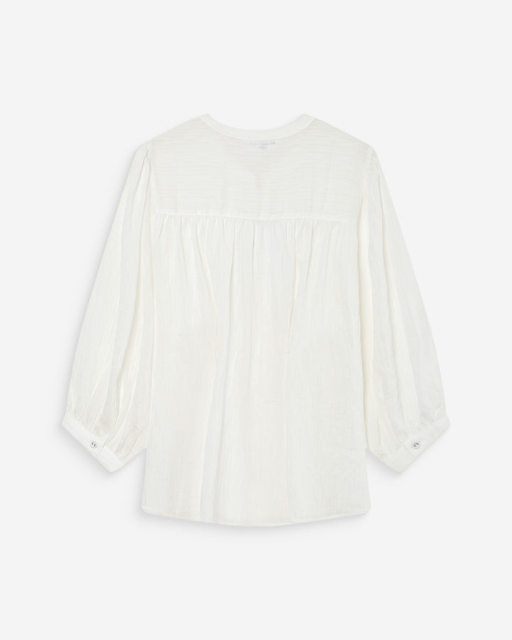 Blusa mangas abullonadas ivoire Vanille