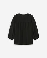 Blusa mangas abullonadas noir Vanille