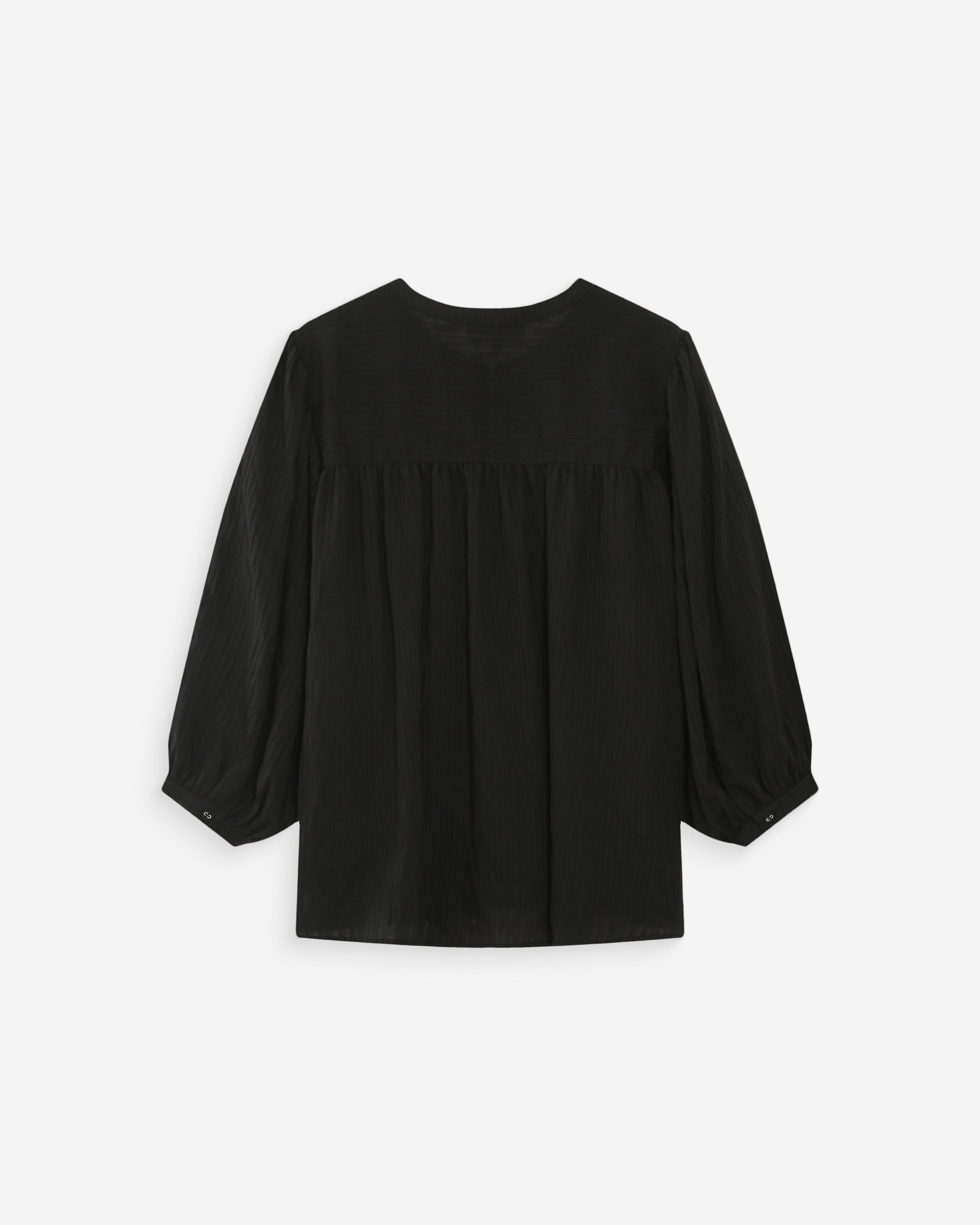 Blusa mangas abullonadas noir Vanille