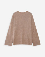 Pull oversize à message beige Viggo