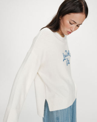 Jersey oversize de punto con mensaje bleuet Viggo