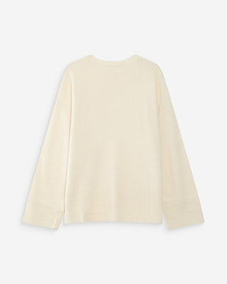 Jersey oversize de punto con mensaje bleuet Viggo