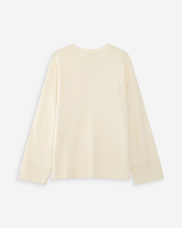 Jersey oversize de punto con mensaje bleuet Viggo