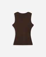 Embroidered tank top chocolat Valou