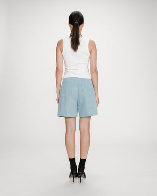 Embroidered tank top ivoire Valou