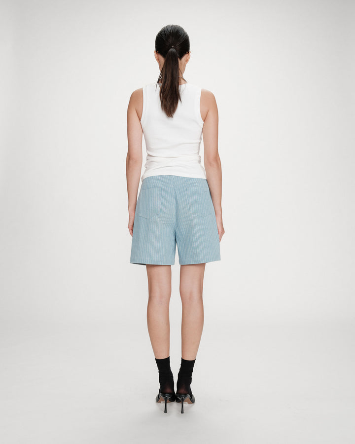 Embroidered tank top ivoire Valou