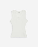 Débardeur ajusté brodé ivoire Valou