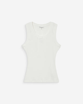 Embroidered tank top ivoire Valou