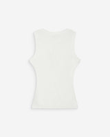 Débardeur ajusté brodé ivoire Valou