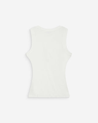 Embroidered tank top ivoire Valou
