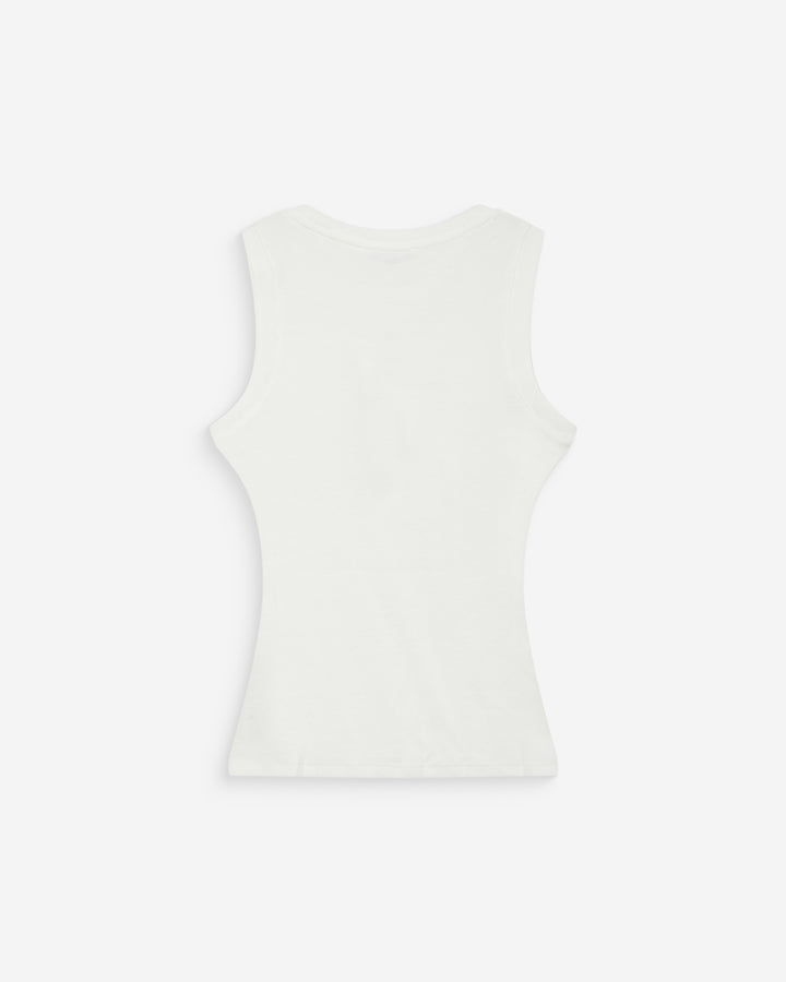 Embroidered tank top ivoire Valou