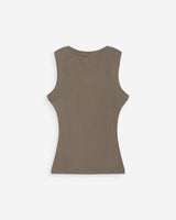 Débardeur ajusté brodé kaki Valou