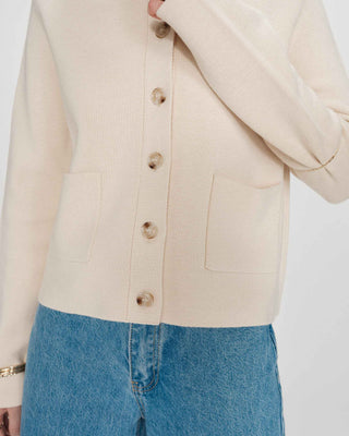 Cardigan boutonné amande Maelys