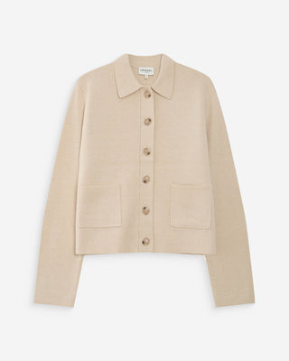 Cardigan boutonné amande Maelys