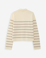 Cardigan boutonné ecru Maelys