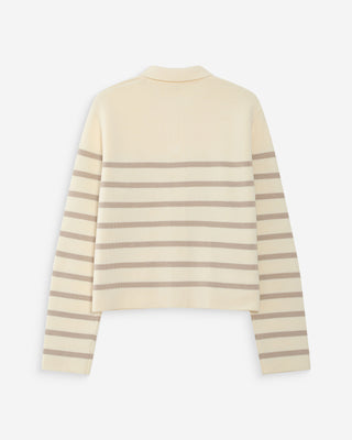 Cardigan boutonné ecru Maelys