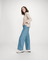 Jersey oversize mangas 3/4 beige Vicenzo