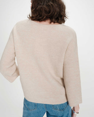 Pull à manches 3/4 beige Vicenzo