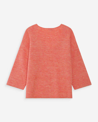 Pull à manches 3/4 corail Vicenzo