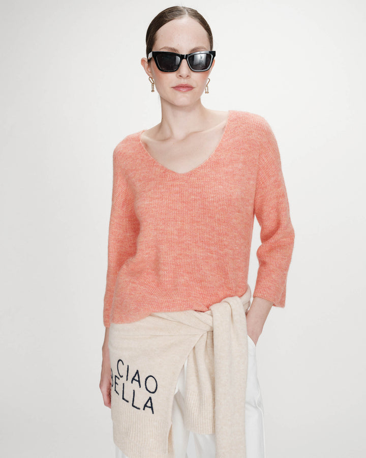 Jersey oversize mangas 3/4 corail Vicenzo