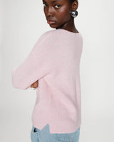 Pull à manches 3/4 rose Vicenzo