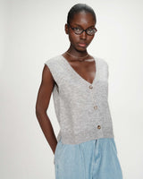 Cardigan sans manches gris Nars