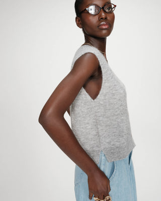 Cardigan sans manches gris Nars