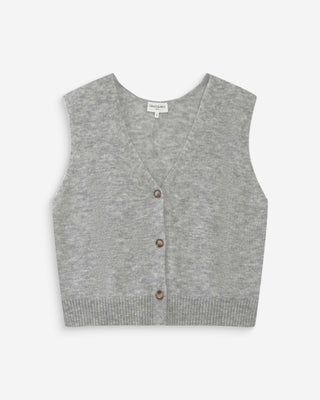 Cardigan sans manches gris Nars