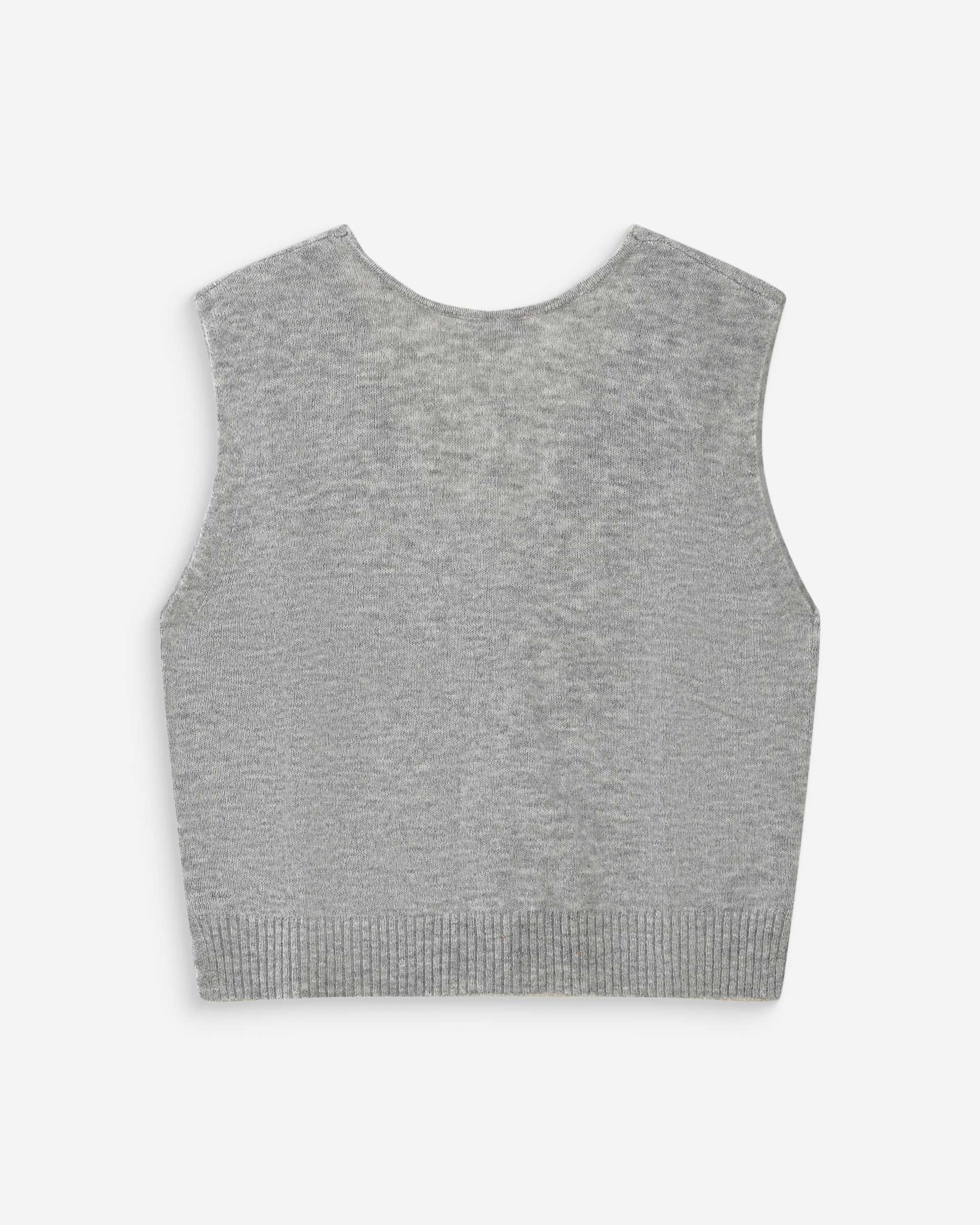 Cardigan sans manches gris Nars