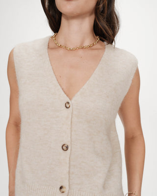 Cardigan sans manches sable Nars
