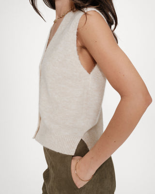 Cardigan sans manches sable Nars