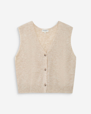 Cardigan sans manches sable Nars