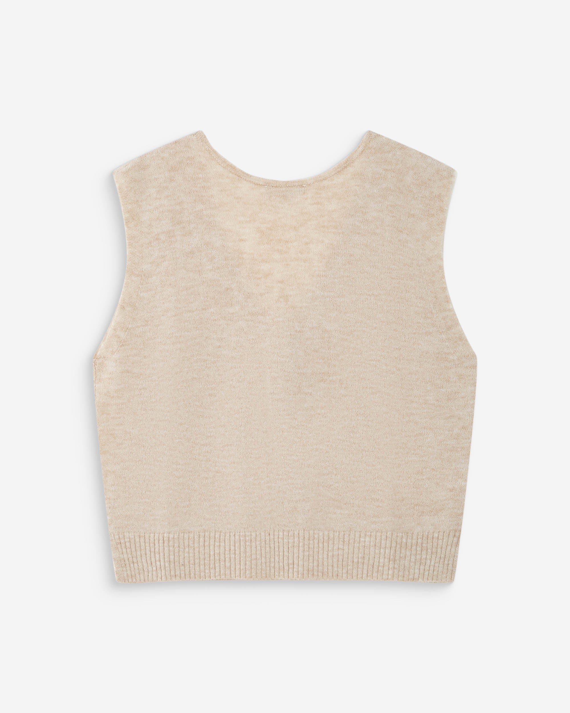 Cardigan sans manches sable Nars