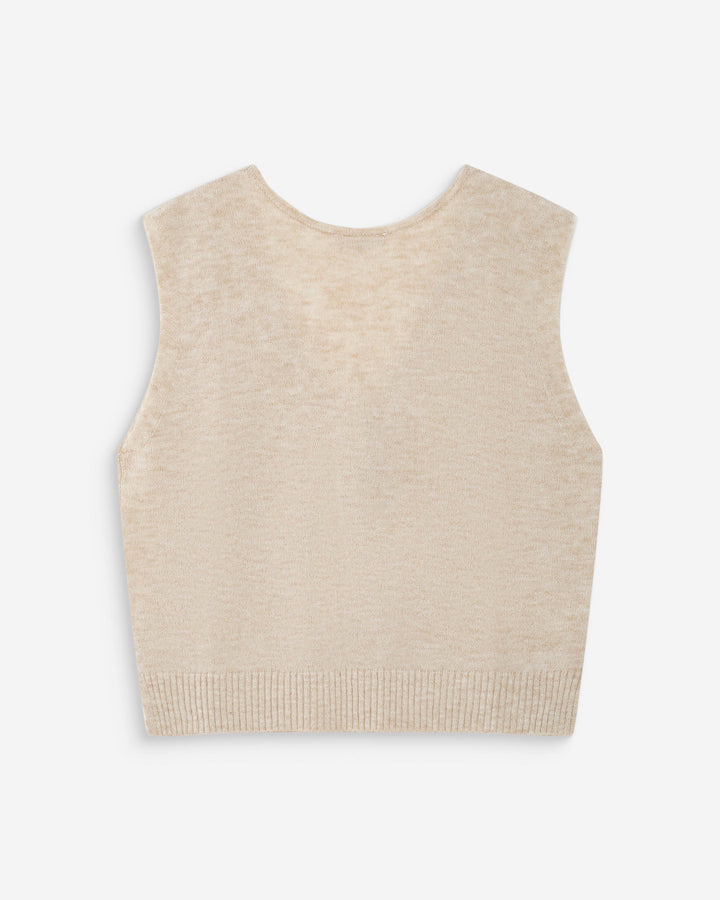 Cárdigan sin mangas con escote en V sable Nars