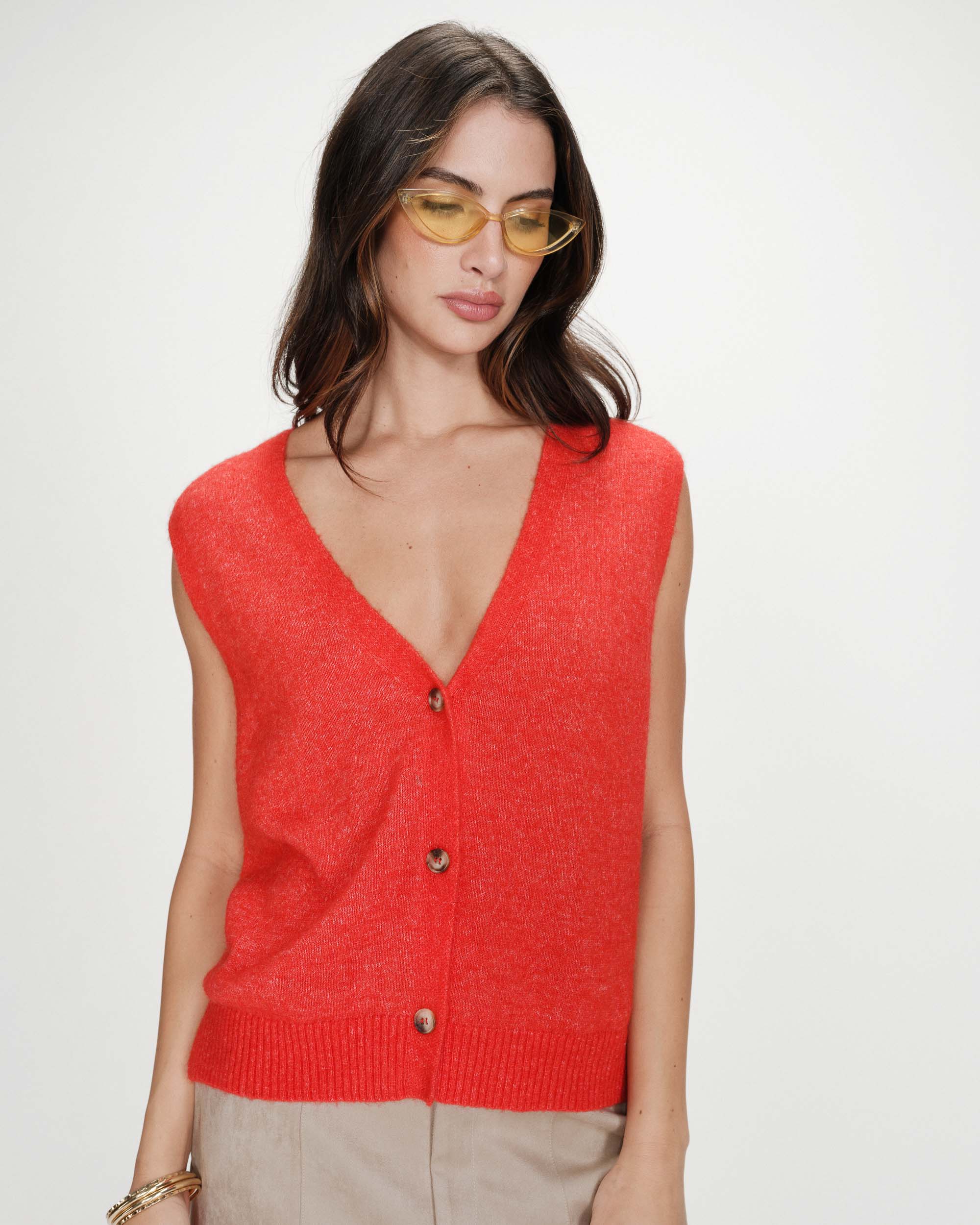 Cardigan sans manches sanguine Nars