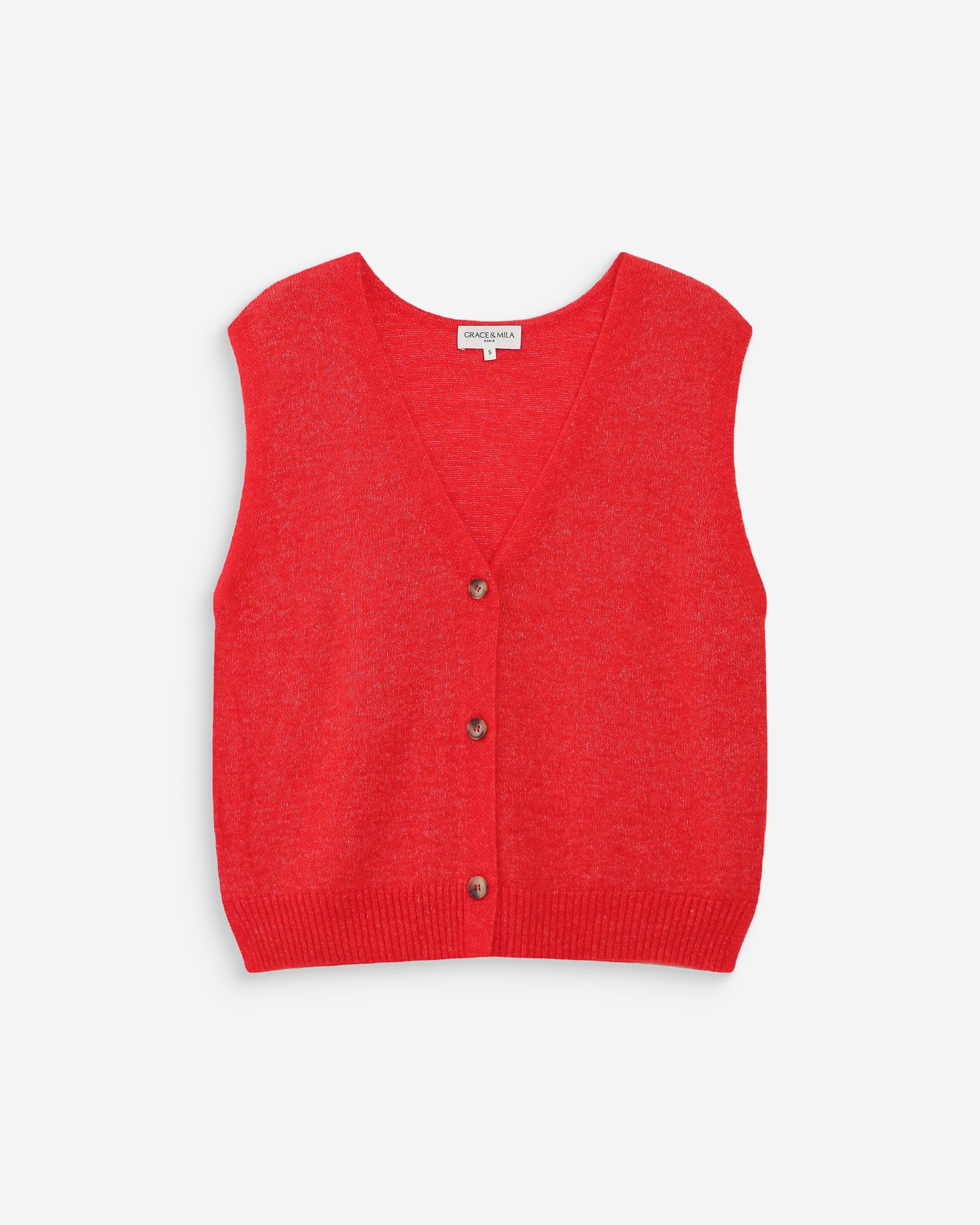 Cárdigan sin mangas con escote en V sanguine Nars