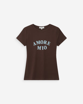 T-shirt imprimé velours chocolat Valerio