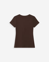 Camiseta ajustada de algodón chocolat Valerio