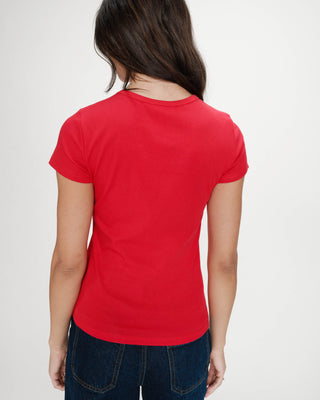 T-shirt imprimé velours rouge Valerio