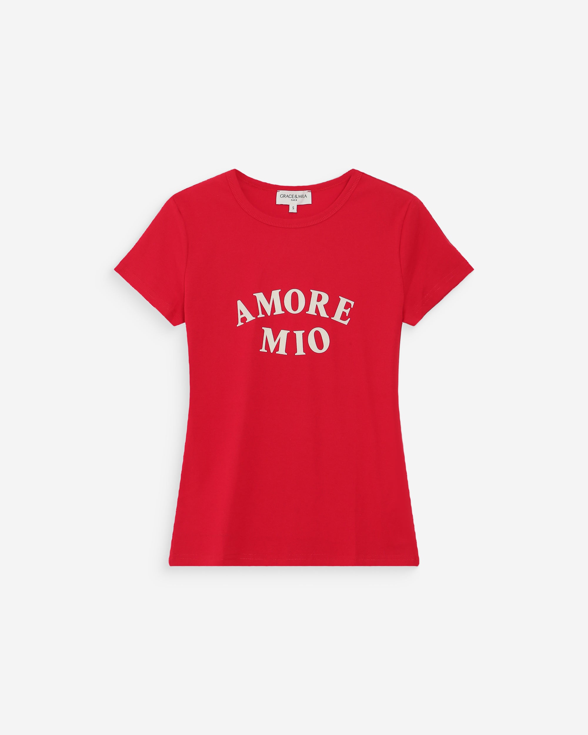 T-shirt imprimé velours rouge Valerio