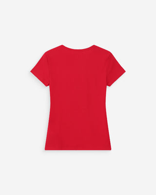 T-shirt imprimé velours rouge Valerio