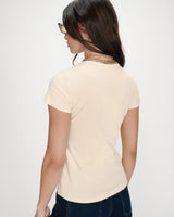 Camiseta ajustada de algodón vanille Valerio