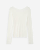 Cardigan ajusté col V ivoire Volage