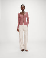 Fitted V-neck cardigan terracotta Volage