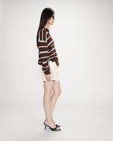 Pull oversize chocolat Vaporetto
