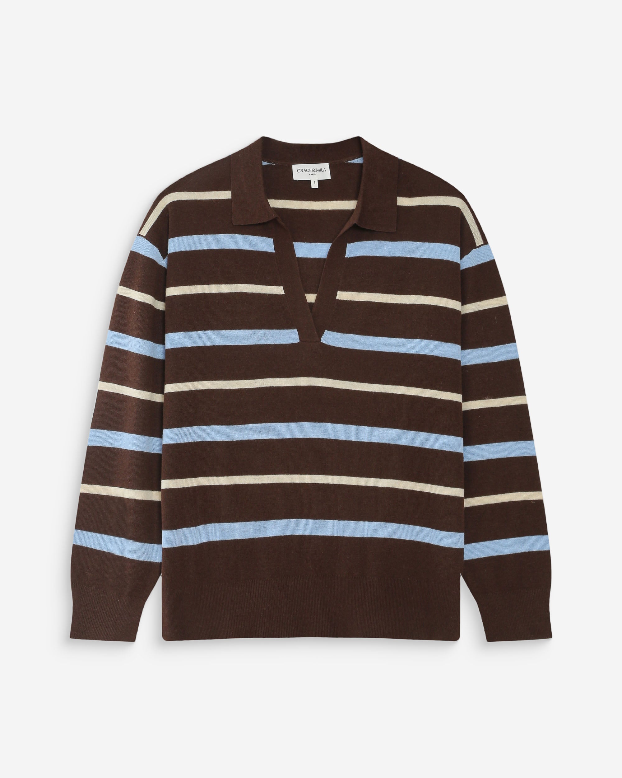 Pull oversize chocolat Vaporetto